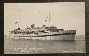 1945 Postcard Cover US Army Ship Blanche F Sigman Charleston SC Lancaster PA