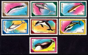 Mongolia 1991 Marine Mammals Complete Mint MNH Set SC 1855-1861