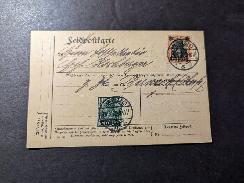 1920 Germany Danzig Feldpost Postcard Cover