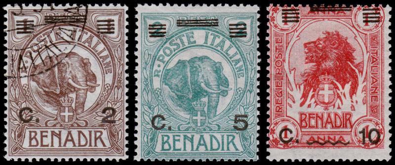 Italian Somaliland Scott 70-72 (1926) Mint/Used H VF, CV $87.00 B