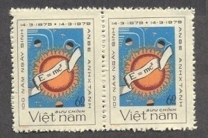 VIET NAM 1979 Einstein's Equation (60xu, 1 Pair) MNH CV$12