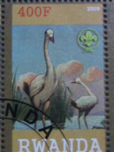 RWANDA-2009- WORLD FAMOUS MINERIALS & PREHISTORY ANIMALS CTO SHEET VERY FINE