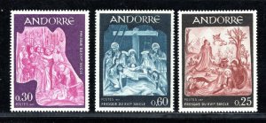 ANDORRA - FRENCH ADMINISTRATION SC# 178-80 FVF/MOG