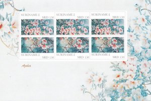 Suriname MNH S/S 1425 Azalea Flowers