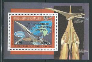 Malagasy Madagascar 1304 NOTE 1996 Concorde Flight s.s. S...