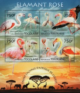 Flamingos Stamp Phoenicopterus Roseus Bird S/S MNH #4806-4809