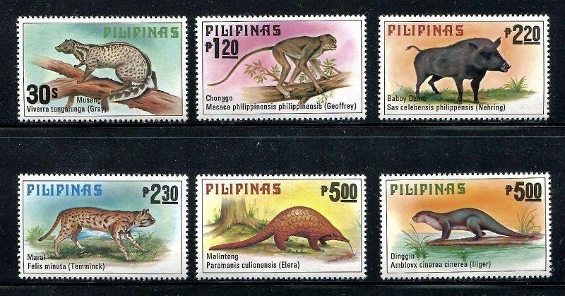 Philippines 1403-1408, MNH.Michel 1281-1286. Animals 1979:Civet cat,Boar