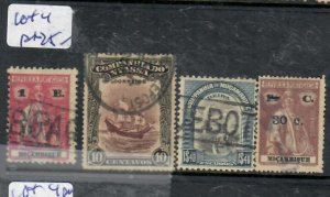 BRITISH EAST AFRICA 4 MOZAMBIQUE STAMPS PAQUEBOT CANCELS  VFU LOT 4  P0321F  H