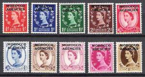 Great Britain - Morocco 270-9 MNH Set