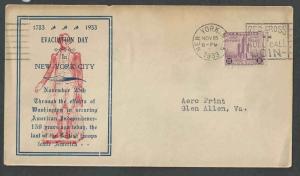 1933 Cover NY Nov 25 Washington Evacuates All British Troops From NY See Info