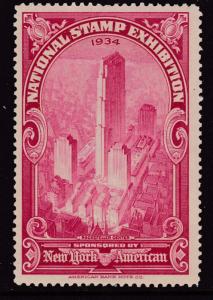 U.S. 1934 American Bank Note Company Red National Stamp Exhibit VF/NH