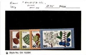 Germany - Berlin, Postage Stamp, #9NB159-9NB162 Mint NH, 1979 Plants (AD)