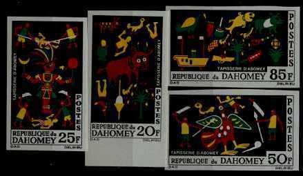 Dahomey 198-201 MNH imperf. Tapestry