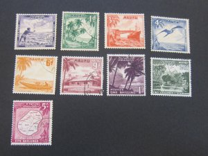 Nauru 1954 Sc 39-47 set MH