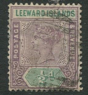 Leeward Is. - Scott 1 - QV - 1890 - Used -  Single - 1/2p Stamp