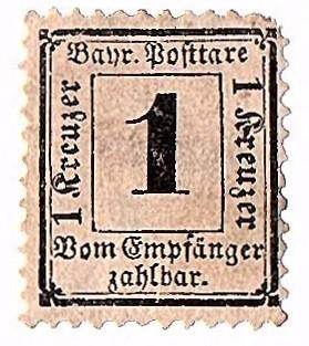 BAVARIA 1870 Scott J2 unused fvf  - scv $12.00 less 50%=$6.00 BIN