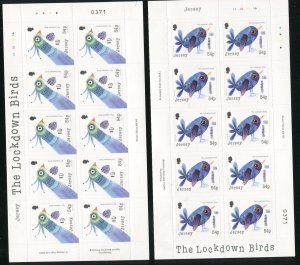 Jersey 2354-2359 Covid Lockdown Birds Sheets of 10 Stamps MNH 2021