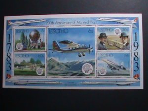 LESOTHO 1983 SC# 407a  BICENTENARY OF MANNED FLIGHT :S/S MNH VERY FINE