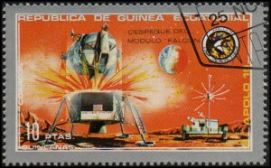 Equatorial Guinea sw22 - Cto - 10p Apollo 15 / Lunar Lander Liftoff (1972)