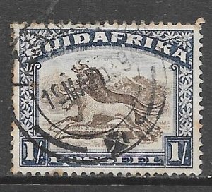 South Africa 43e: 1/- Gnu, used, F-VF