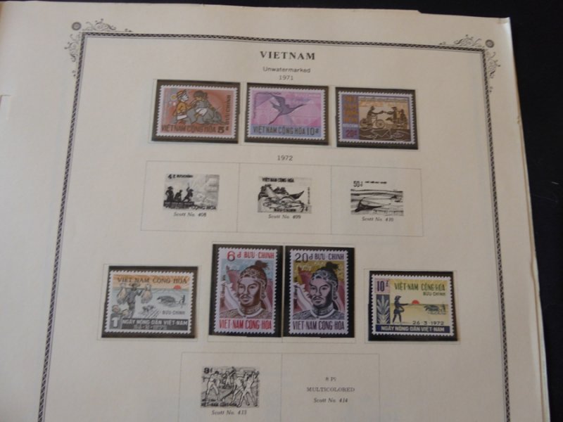 Vietnam 1963-1972 (MNH) Stamp Collection on Scott Spec Album Pages