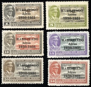 Mexico Stamps # C31-6 MLH VF Scott Value $43.00