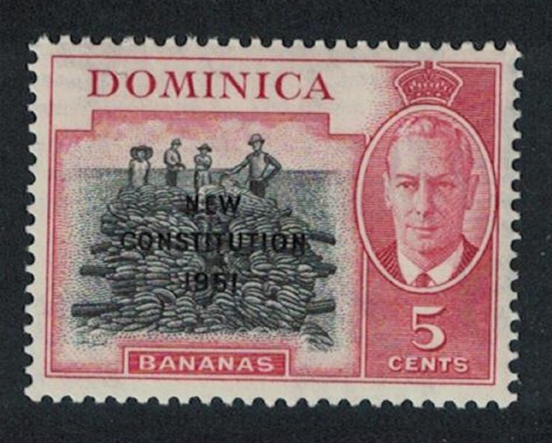 Dominica 'NEW CONSTITUTION 1951' Overprint 5c SG#136