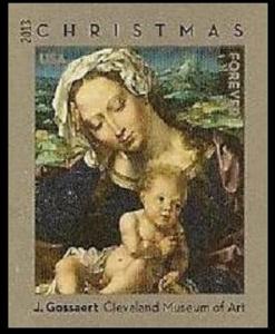 US 4815b Christmas Virgin & Child imperf NDC single MNH 2013