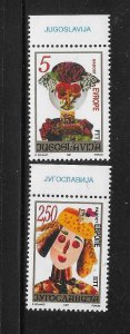 Yugoslavia 1997 Joy of Europe Children's Art Work Sc 2387-2388 MNH A796