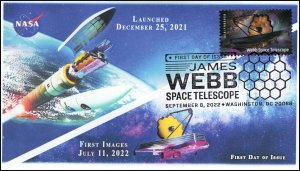 22-206, 2022 , James Webb Space Telescope, Pictorial Postmark, First Day Cover,  