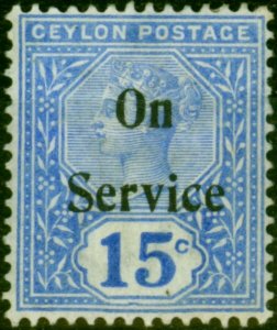 Ceylon 1900 15c Blue SG020 Good Mtd Mint