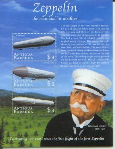 Antigua & Barbuda,  ZEPPELIN - AIRSHIP, S/S 3,  (Anti2334*)