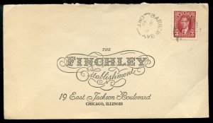 ?Barrow Bay, Ont. split ring on Finchley est. 1940 to USA advert cover Canada