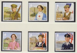 Jersey 2014, ' The Great War' Set of 6 .  unmounted mint NHM