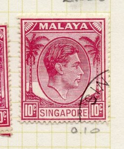Malaya Singapore 1948 Perf 17.5x18 Early Issue Fine Used 10c. 226406