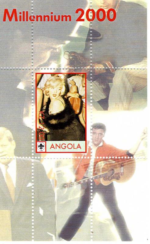 Angola Marilyn Monroe Millennium 2000 s/s Perforated mnh.vf