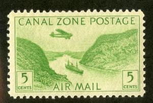 CANAL ZONE C7 MH BIN $0.25 AIRPORT AND SHIP