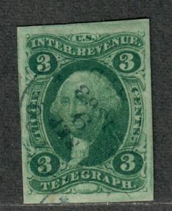 US Sc#R19a Used/VF-EF, Revenue Stamp, Sound Imperf Beauty!, Cv. $100