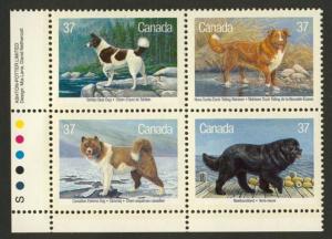 Canada 1220a BL Plate Block MNH Dogs