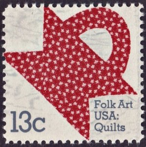 SC#1746 13¢ American Quilts Single (1978) MNH