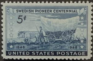 Scott #958 1948 5¢ Swedish Pioneer Centennial MNH OG XF