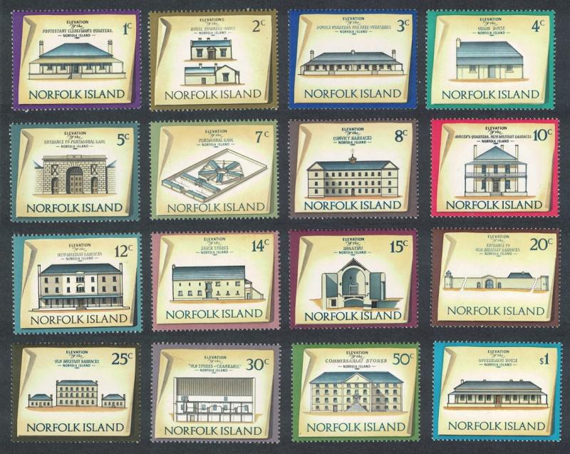 Norfolk Historic Buildings 16v COMPLETE SG#133-148 SC#156-171