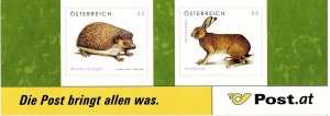 Austria 2154-2155 MNH stamps wildlife animals hedgehog hare rabbit (5)