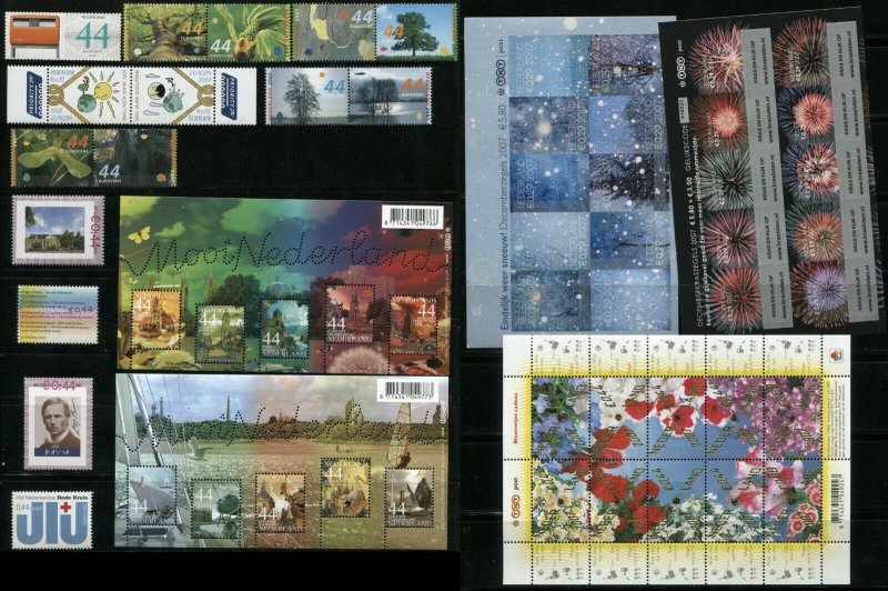 NETHERLANDS Booklet Pane Postage Stamp Sheet Collection 2007 Mint NH