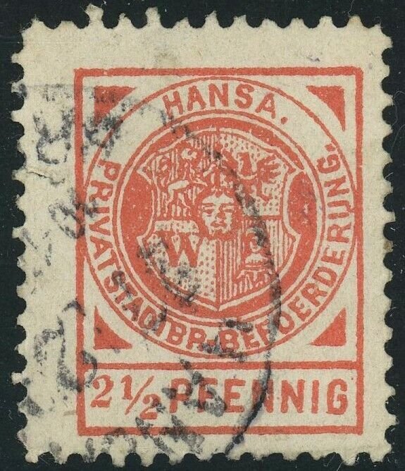 Hansa Private Label 2½pf Postage Stamp City Letter Delivery Service Germany