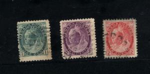 Canada #75, 76, 77  -2  used     PD