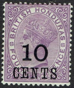 BRITISH HONDURAS 1888 QV 10 CENTS ON 4D
