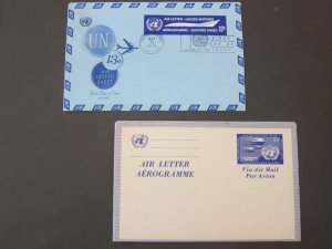 United Nations (NY) 2 air Aerogramme