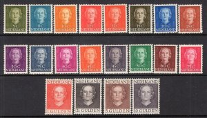 Netherlands 1949-51 Queen Juliana Set Complete to 10G Mint H #306-22, 325-27