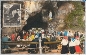 MAXIMUM CARD  - ART / RELIGION: Lourdes - VATICANO 1958